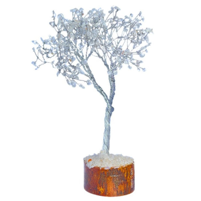 300 BEADS CLEAR QUARTZ STONE WIRE TREE