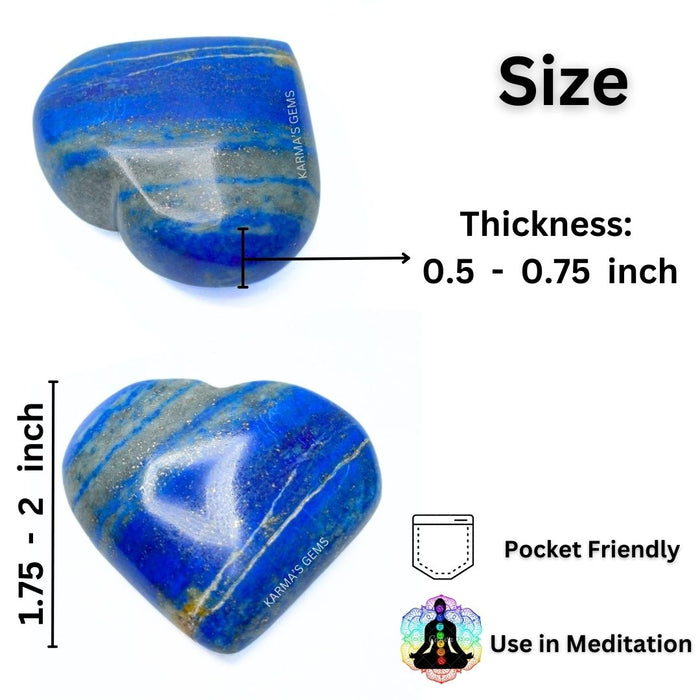 2" LAPIS LAZULI PUFFY HEART