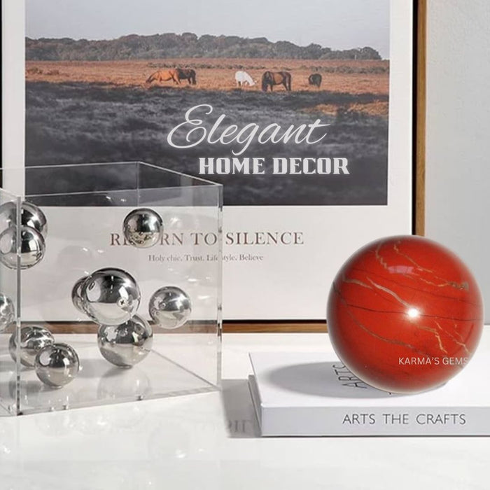 50 TO 55 MM RED JASPER SPHERE