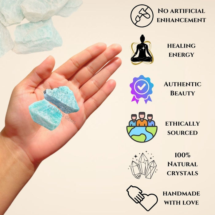 2 PCS 15 TO 25 MM AMAZONITE ROUGH STONE