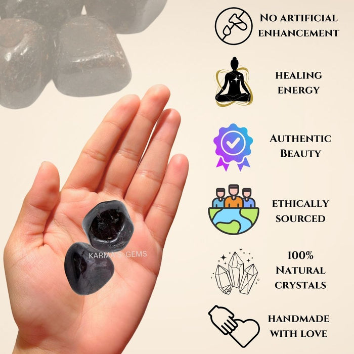 1 PIECE 25 TO 35 MM GARNET TUMBLED STONE