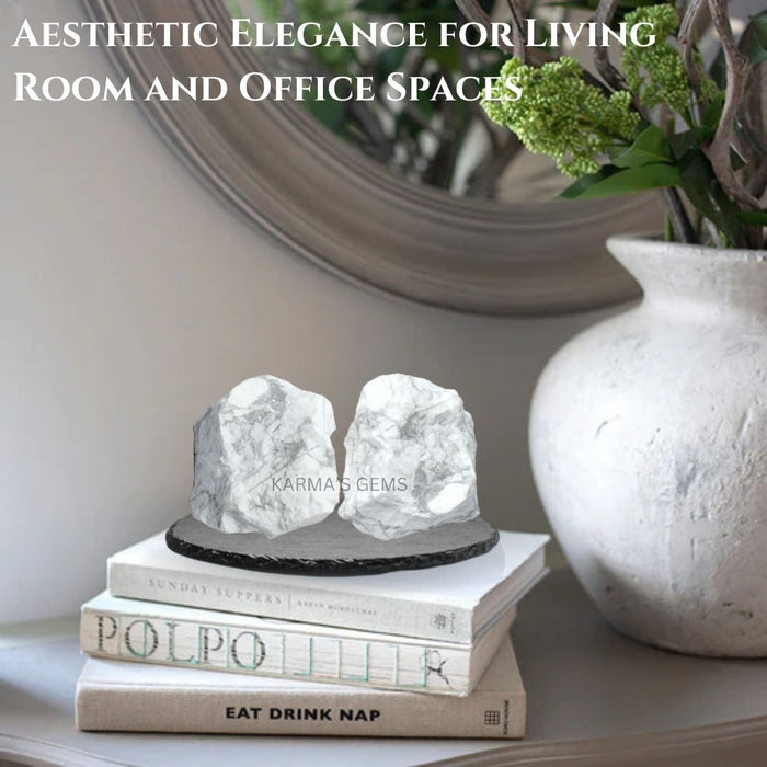 2 PCS 20 TO 25 MM HOWLITE ROUGH STONE