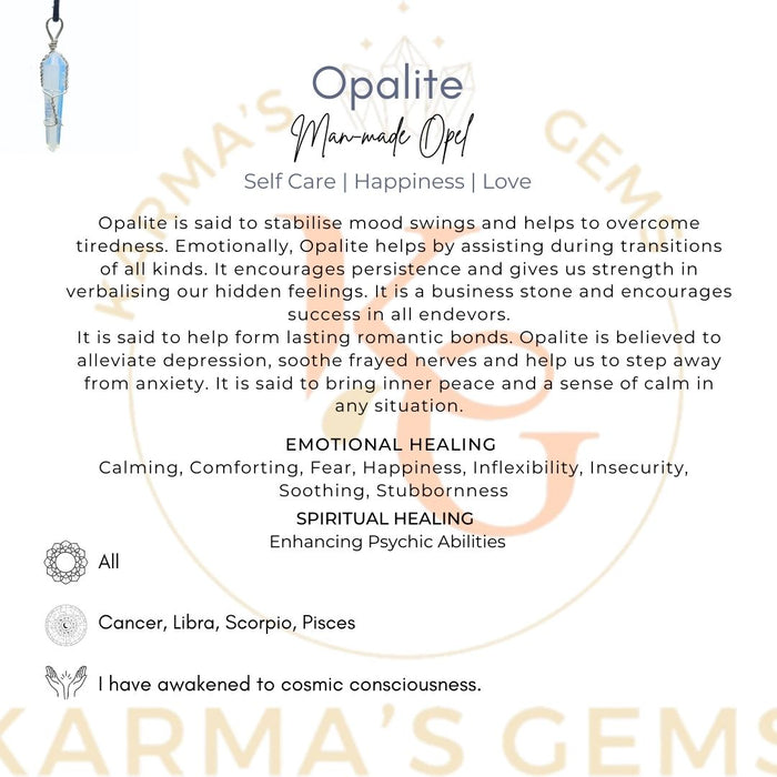 DOUBLE POINT OPALITE WRAPPED PENDANT