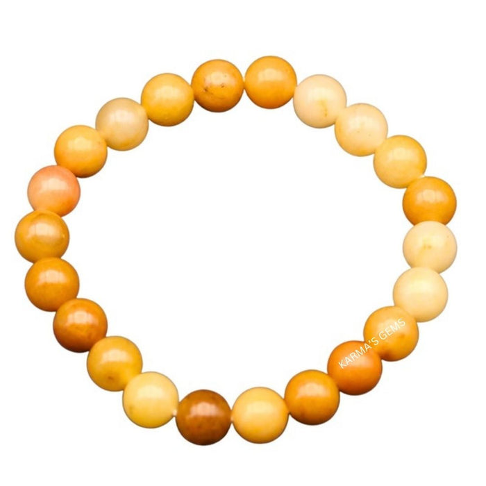 8 MM BEADS YELLOW AVENTURINE BRACELET