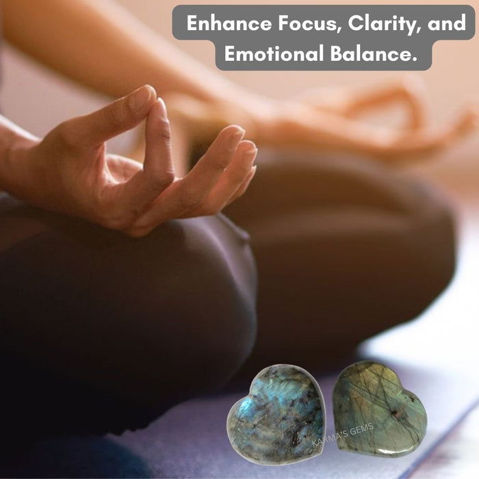 1" LABRADORITE PUFFY HEART