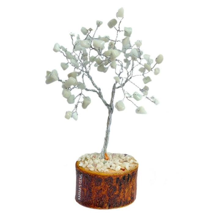 100 BEADS WHITE QUARTZ WIRE TREE