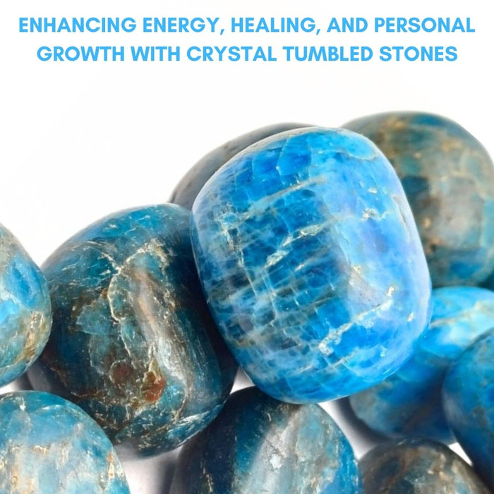 15 TO 25 MM BLUE APATITE POLISH TUMBLED STONE