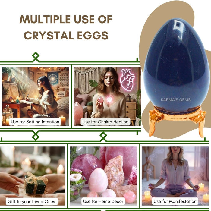 POLISHED BLACK OBSIDIAN POCKET EGG