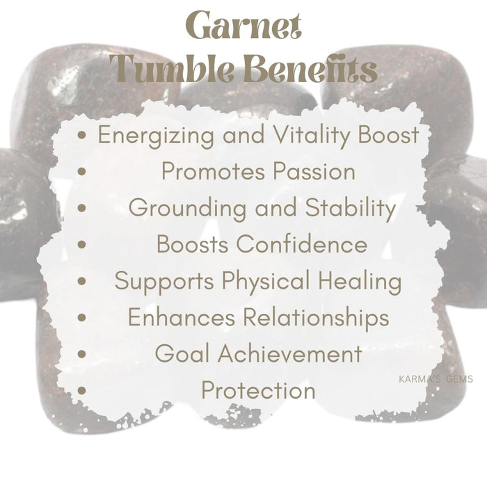 1 PIECE 25 TO 35 MM GARNET TUMBLED STONE