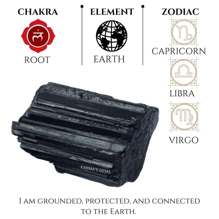 2 PCS 15 TO 25 MM BLACK TOURMALINE ROUGH STONE