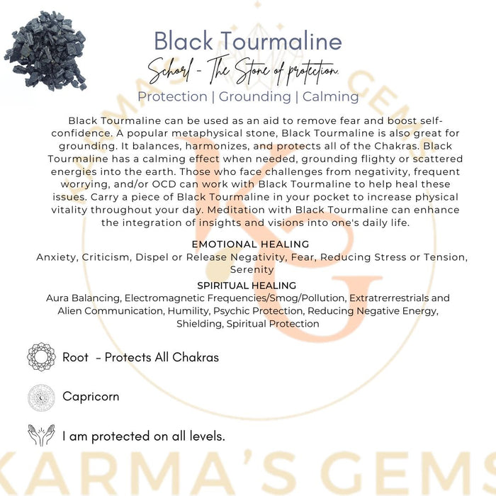 BLACK TOURMALINE STONE CHIPS