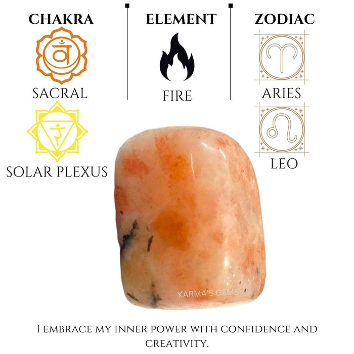 1 PIECE 25 TO 35 MM SUNSTONE TUMBLED STONE