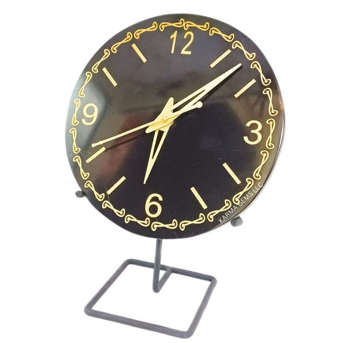 NATURAL BLACK OBSIDIAN AGATE WATCH