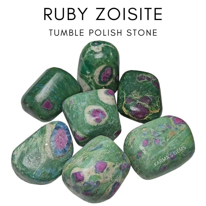 1 PIECE 25 TO 35 MM RUBY ZOISITE TUMBLED STONE
