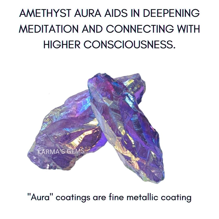 AMETHYST TANZINE AURA QUARTZ RAW STONE