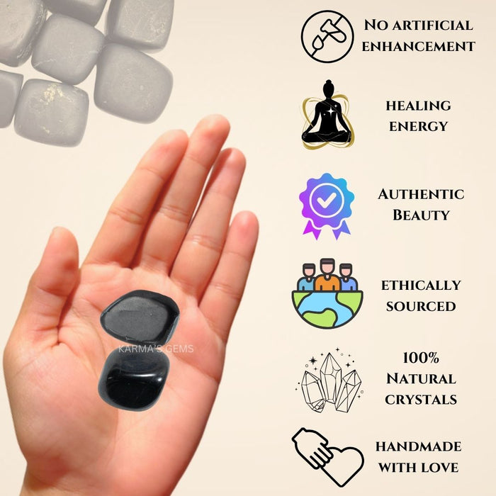 25 TO 35 MM SHUNGITE TUMBLED STONE