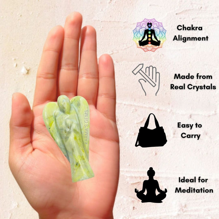 SERPENTINE STONE CRYSTAL ANGEL