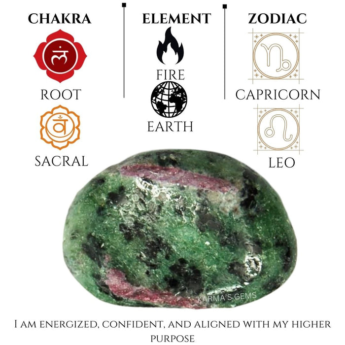 1 PIECE 25 TO 35 MM RUBY ZOISITE TUMBLED STONE