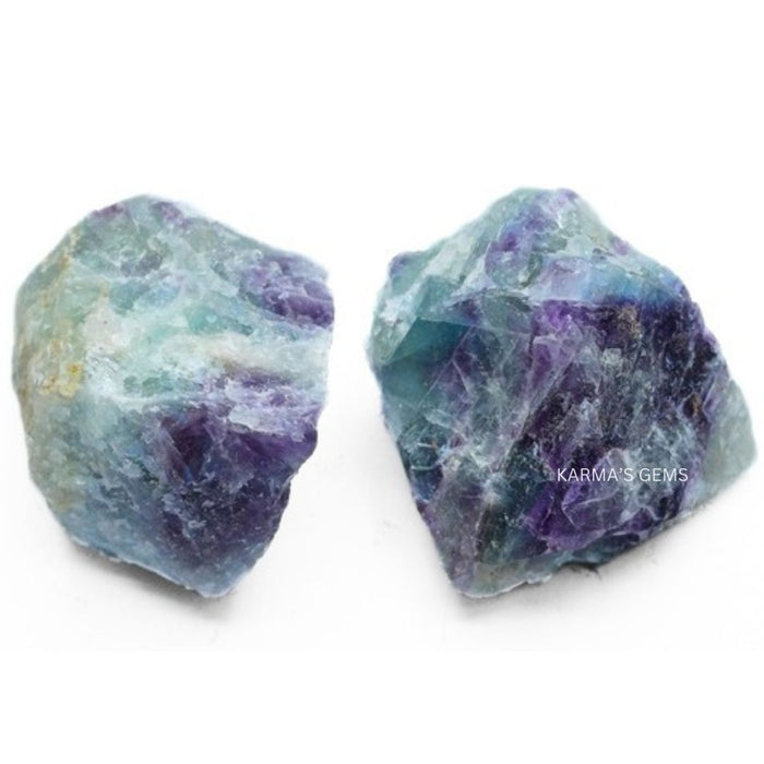 2 PCS 20 TO 25 MM MULTI FLUORITE ROUGH STONE