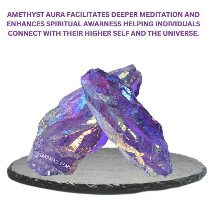 AMETHYST TANZINE AURA QUARTZ RAW STONE