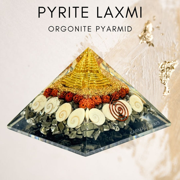 PYRITE LAXMI ORGONITE PYRAMID