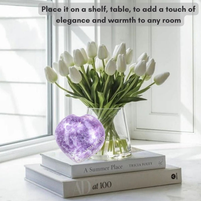 1" LEPIDOLITE PUFFY HEART