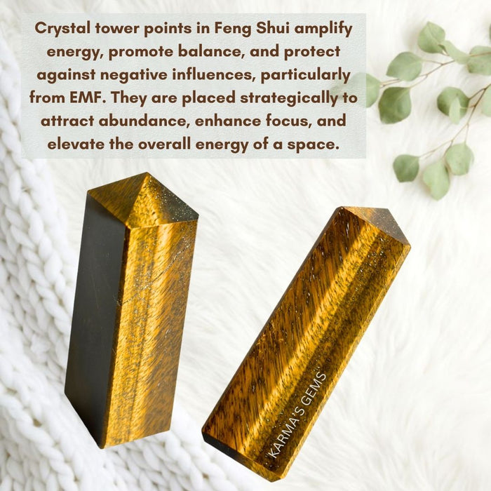 4 CORNER TIGER EYE OBELISK