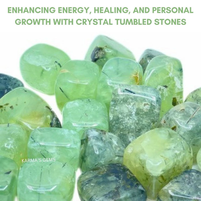 15 TO 25 MM PREHNITE POLISH TUMBLED STONE