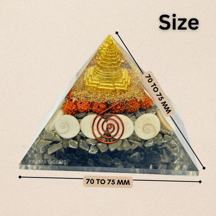 PYRITE LAXMI ORGONITE PYRAMID