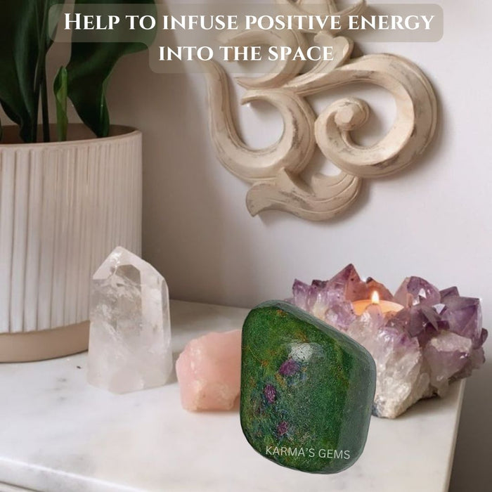 1 PIECE 25 TO 35 MM RUBY ZOISITE TUMBLED STONE