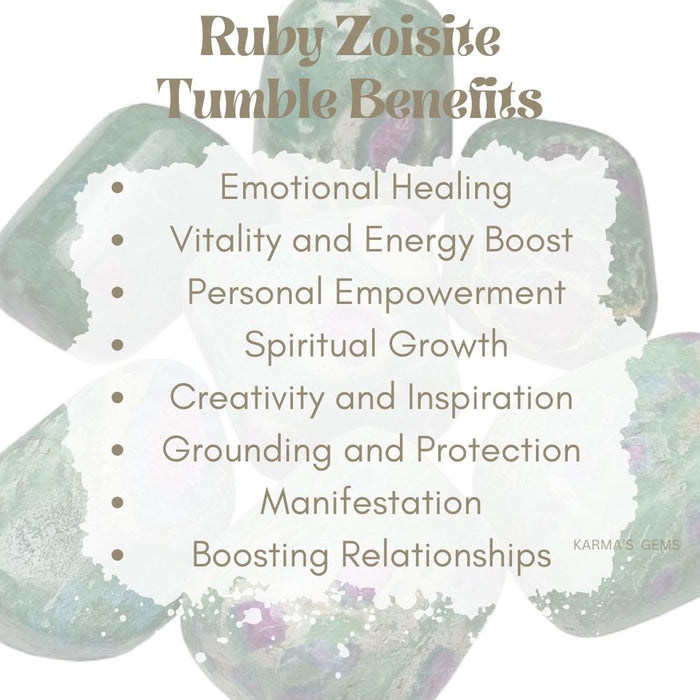 1 PIECE 25 TO 35 MM RUBY ZOISITE TUMBLED STONE