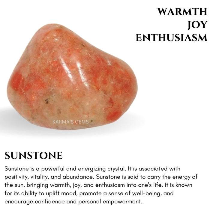 1 PIECE 25 TO 35 MM SUNSTONE TUMBLED STONE