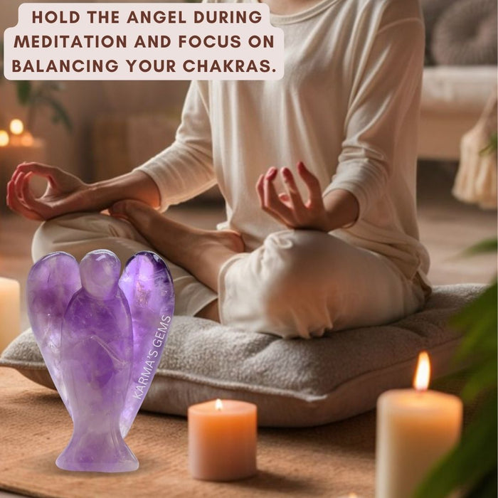 AMETHYST STONE CRYSTAL ANGEL Karmas Gems