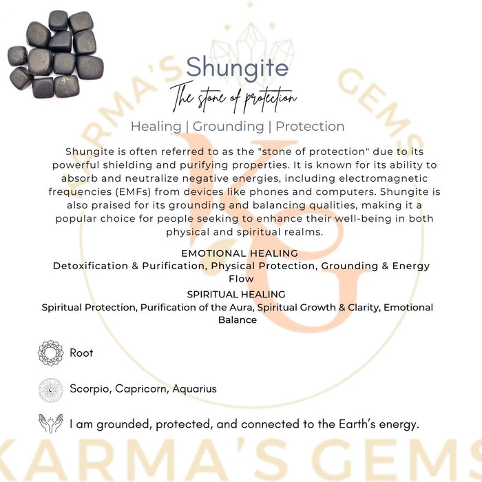 25 TO 35 MM SHUNGITE TUMBLED STONE