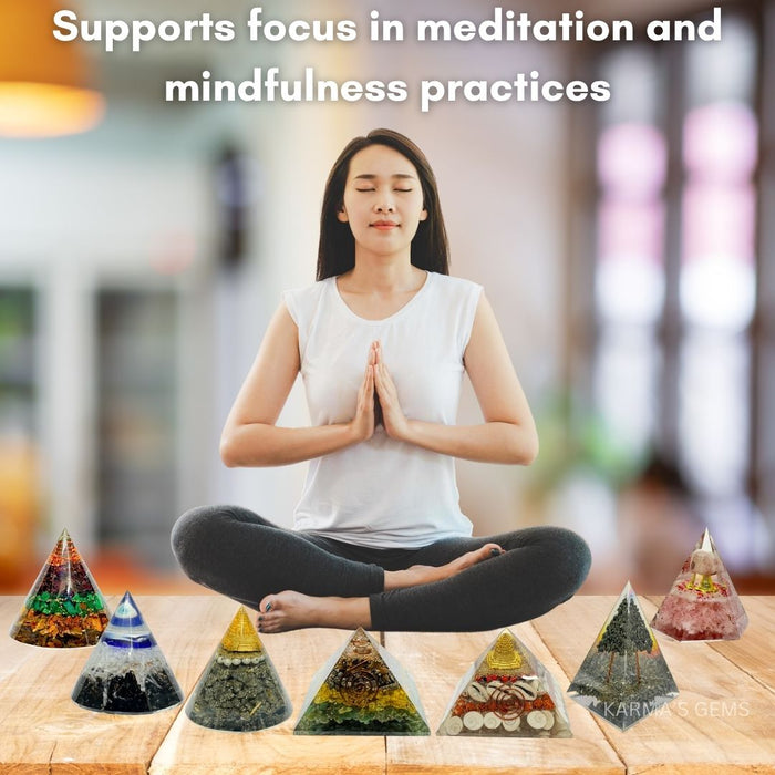 PYRITE LAXMI ORGONITE PYRAMID