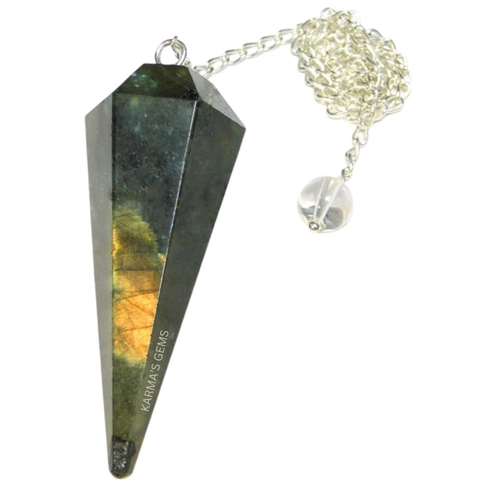 LABRADORITE STONE DOWSING PENDULUM