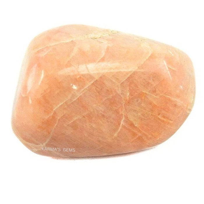 1 PIECE 15 TO 25 MM PEACH MOONSTONE POLISH TUMBLED STONE