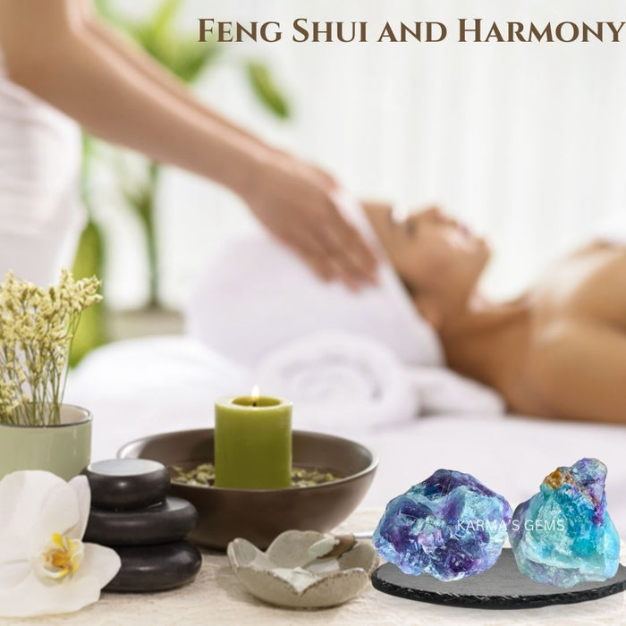 2 PCS 20 TO 25 MM MULTI FLUORITE ROUGH STONE