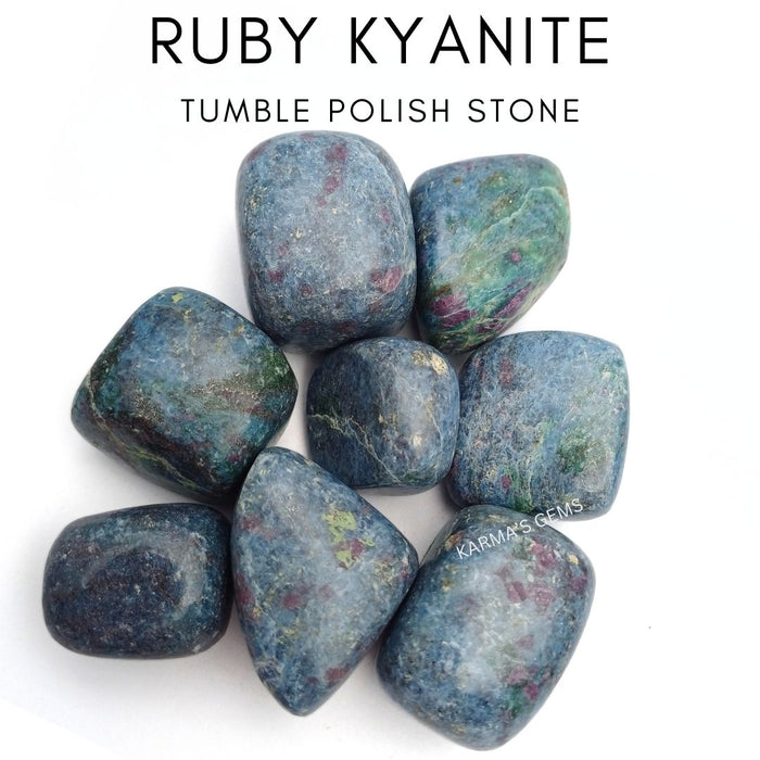 1 PIECE 25 TO 35 MM RUBY KYANITE TUMBLED STONE