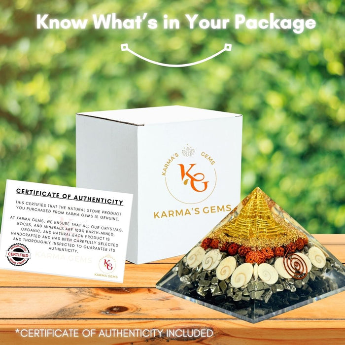 PYRITE LAXMI ORGONITE PYRAMID