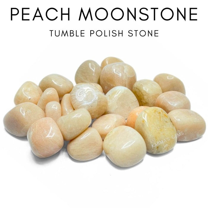 1 PIECE 15 TO 25 MM PEACH MOONSTONE POLISH TUMBLED STONE