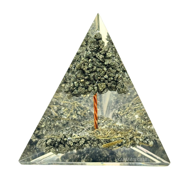 PYRITE TREE ORGONITE PYRAMID