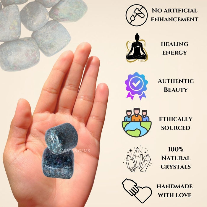 1 PIECE 25 TO 35 MM RUBY KYANITE TUMBLED STONE