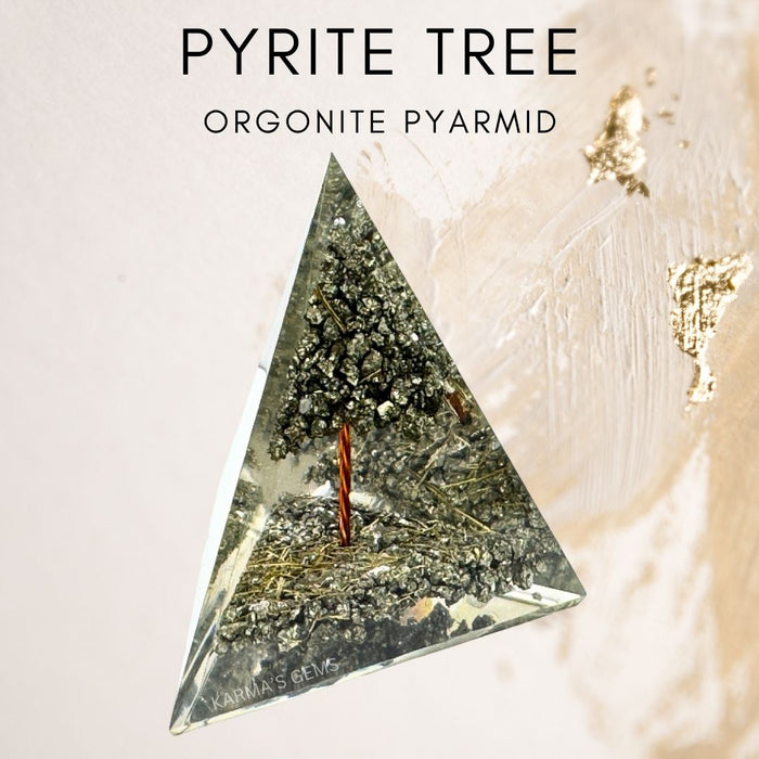 PYRITE TREE ORGONITE PYRAMID