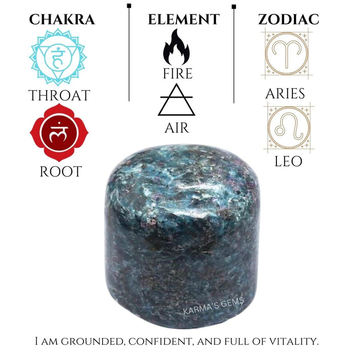 1 PIECE 25 TO 35 MM RUBY KYANITE TUMBLED STONE