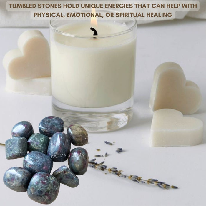 25 TO 35 MM RUBY KYANITE TUMBLED STONE