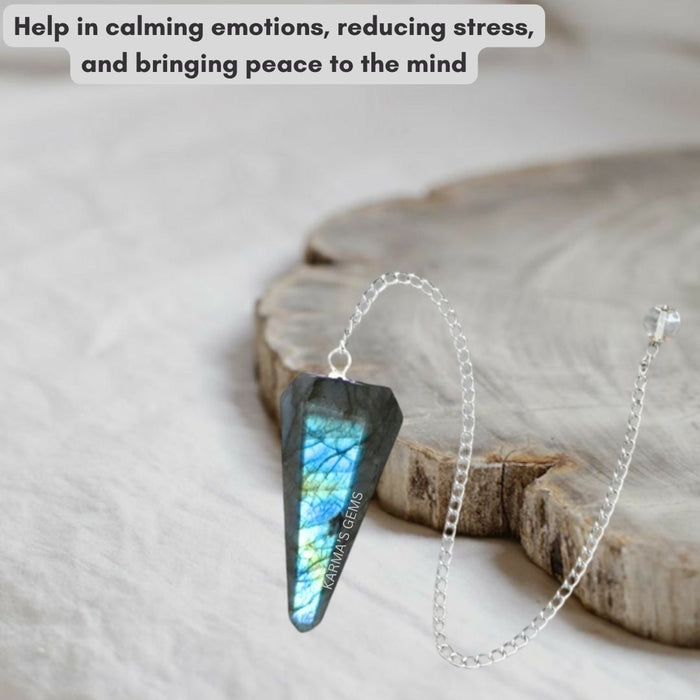 LABRADORITE STONE DOWSING PENDULUM