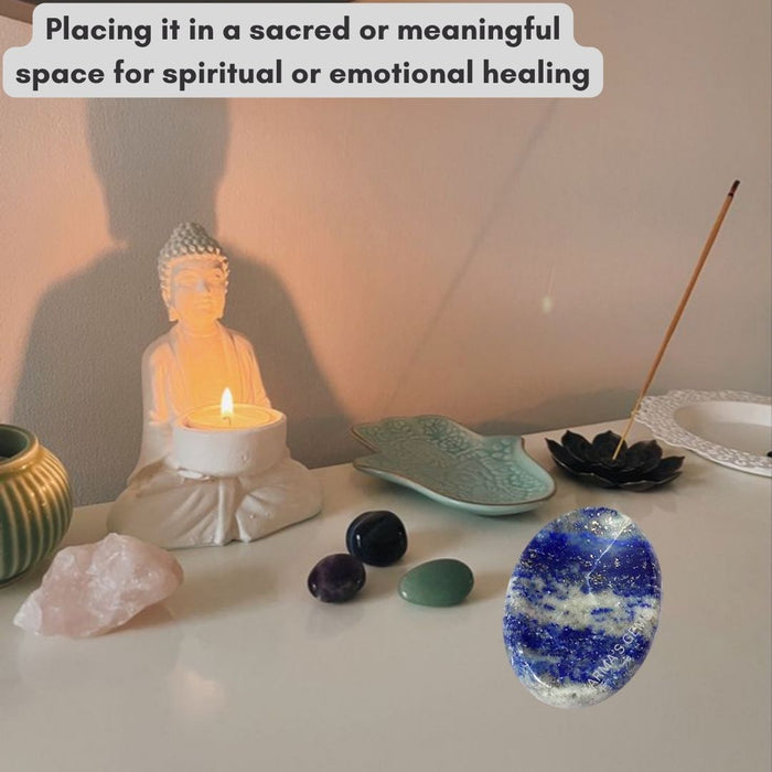 LAPIS LAZULI WORRY THUMB STONE