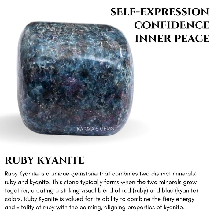 1 PIECE 25 TO 35 MM RUBY KYANITE TUMBLED STONE