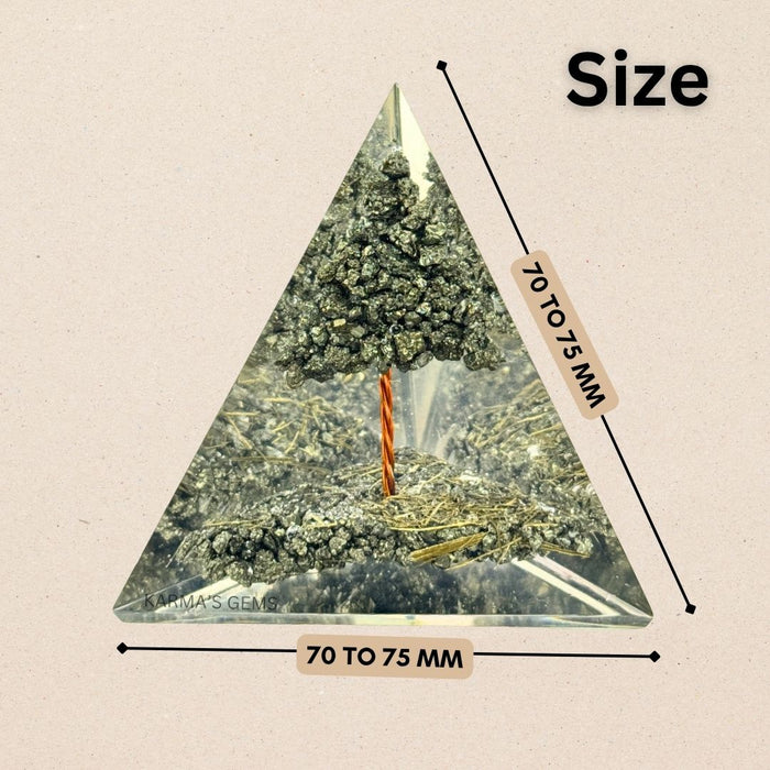 PYRITE TREE ORGONITE PYRAMID